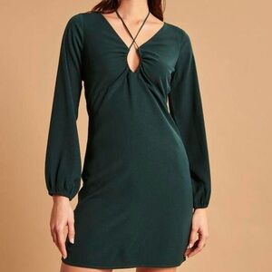 New with tags Abercrombie & Fitch Green Long Sleeve Dress